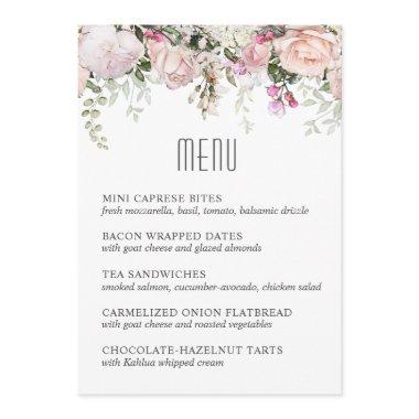 Pink Garden Roses Luncheon or Shower Menu