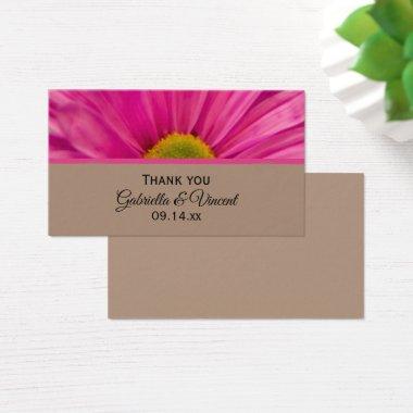 Pink Gerber Daisy Wedding Favor Tags