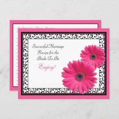 Pink Gerber Recipe Invitations for a Successful Marriage