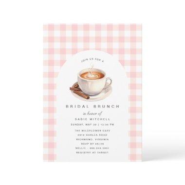 Pink Gingham | Cute Coffee  Brunch