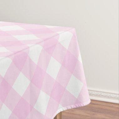 Pink Gingham Tablecloth