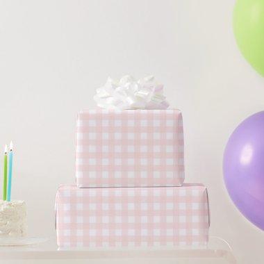 Pink Gingham Wrapping Paper