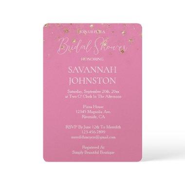 Pink Glam Gold Glitter Confetti