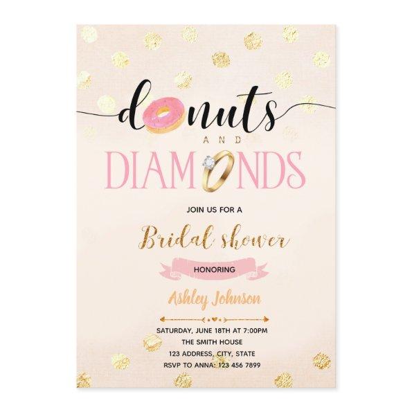 Pink glitter donuts and diamond