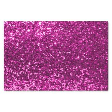 Pink Glitter Fuchsia Sparkly Sweet 16th Bridal VIP Tissue Paper