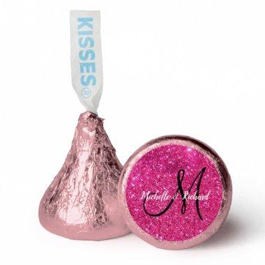 Pink Glitter Monogram Hershey®'s Kisses®
