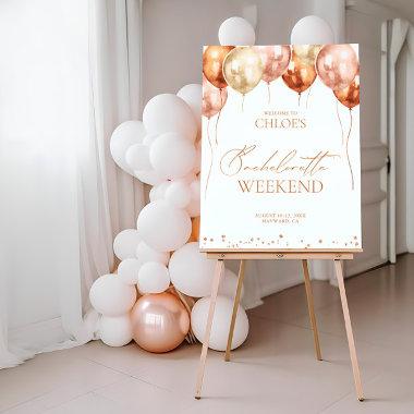 Pink & Gold Bachelorette Weekend Welcome Sign