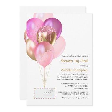 Pink & Gold Balloon Baby or  by Mail