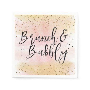 Pink Gold Brunch and Bubbly  Napkin