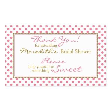 Pink Gold Candy Buffet  Stickers