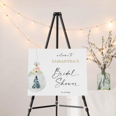 Pink gold elegant Winter  welcome Foam Board