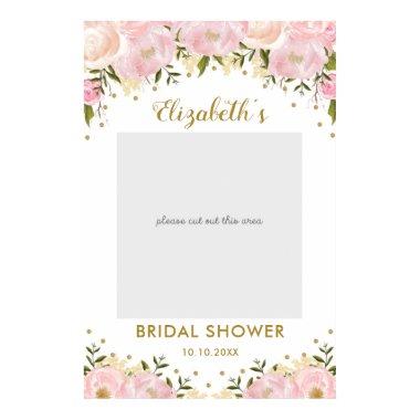 Pink Gold Floral  Photo Booth Prop Poster