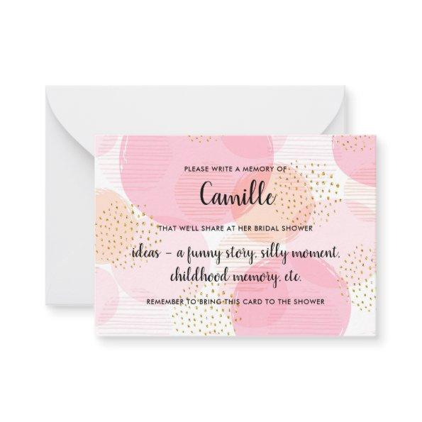 Pink Gold Glitter,  Write a Memory Note