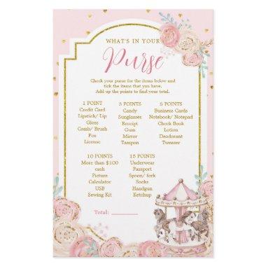 Pink & Gold Magical Carousel What's In Your Purse