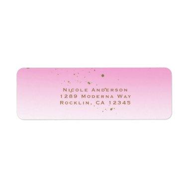 Pink & Gold Modern Glam BRIDAL SHOWER Elegant Label