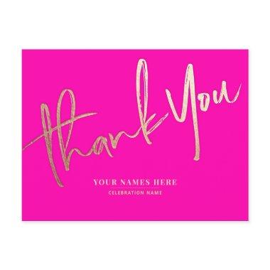 Pink Gold Thank You Elegant Universal PostInvitations