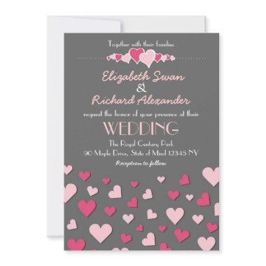 Pink Grey Love Modern and Chic Wedding