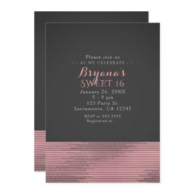 Pink & Grey Modern Glam Sequins Party
