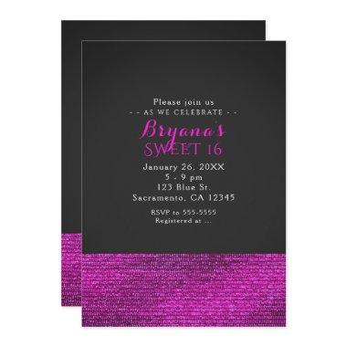 Pink & Grey Modern Glam Sequins Party