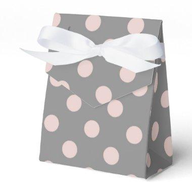 Pink & Grey Polka Dots Birthday Party Favor Boxes