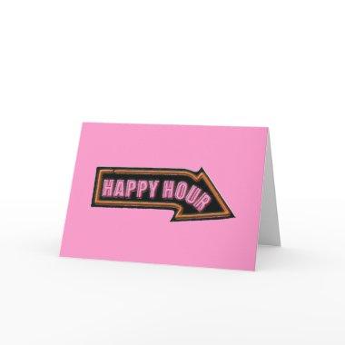 Pink Happy Hour Invitations