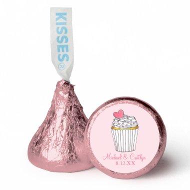 Pink Heart Cupcake Bridal Baby Shower Wedding Hershey®'s Kisses®