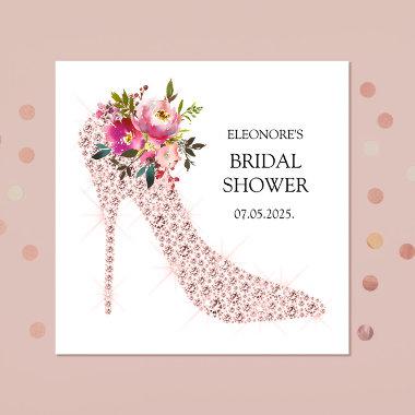 Pink High Heels Bridal Shower Napkins
