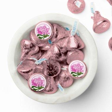 Pink Hydrangea and Circle Shower Favor