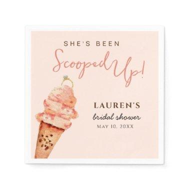 Pink Ice cream Bridal Shower Napkins