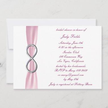 Pink Infinity Bridal Shower Invitations