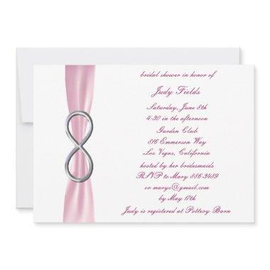 Pink Infinity Bridal Shower Invitations