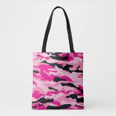 Pink Jane Military Camouflage Celebration Party Tote Bag
