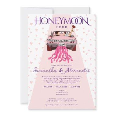 Pink Just Married Honeymoon Fund Couples Shower