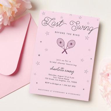 Pink | Last Swing Before the Ring Bridal Shower Invitations