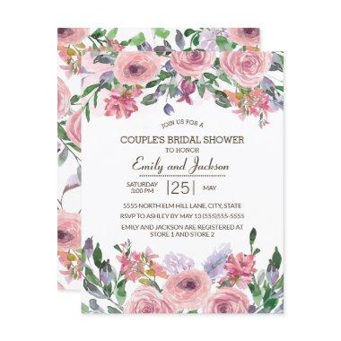 Pink Lavender Spring Floral Couple's