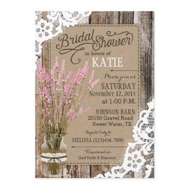Pink Lavender Wood Lace Rustic