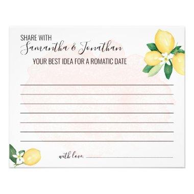 Pink Lemons Share a Date Idea Shower Game Invitations Flyer