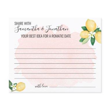 Pink Lemons Share a Date Idea Shower Game  Flyer