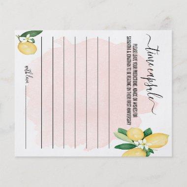Pink Lemons Time Capsule Advice for Couple Invitations Flyer