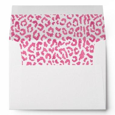 Pink Leopard Animal Print Lined Envelope