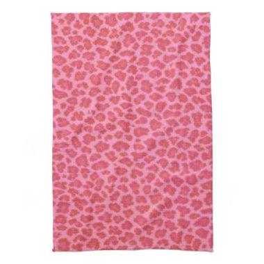Pink Leopard Print Kitchen Towel