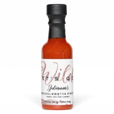Pink Let's Get Wild Animal Print Bachelorette Bach Hot Sauces