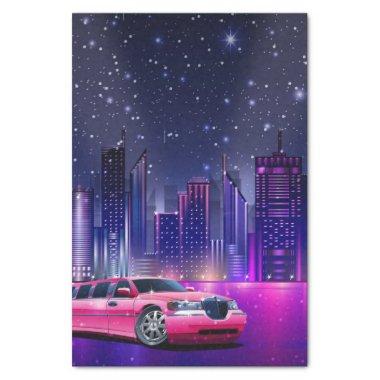 Pink Limo Limousine City Sweet 16 Birthday Party Tissue Paper
