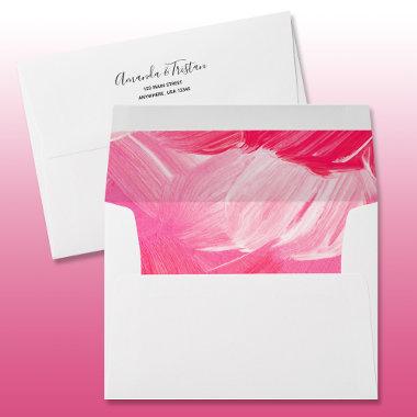 Pink Lined Envelope