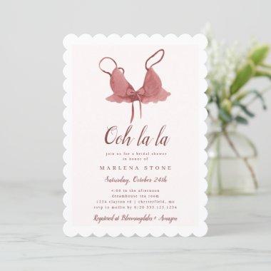 Pink Lingerie Bridal Shower Invitations