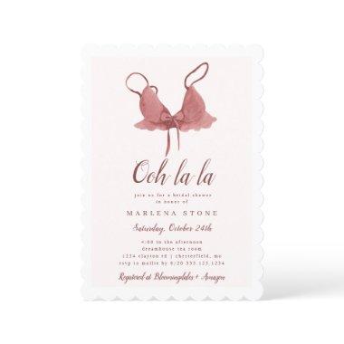 Pink Lingerie Bridal Shower Invitations