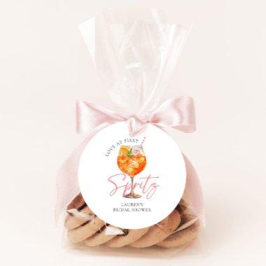 Pink Love At First Spritz  Favor Classic Round Sticker