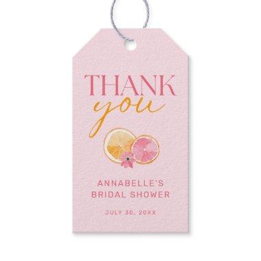 Pink Main Squeeze Bridal Shower Thank You Gift Tags