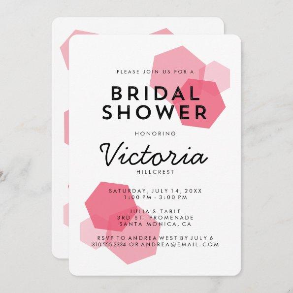 Pink | Modern Geometric Bridal Shower Invitations
