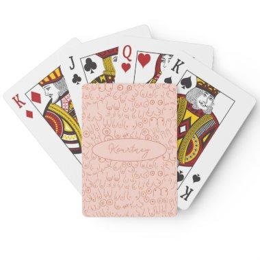Pink neutral scandinavian pattern poker